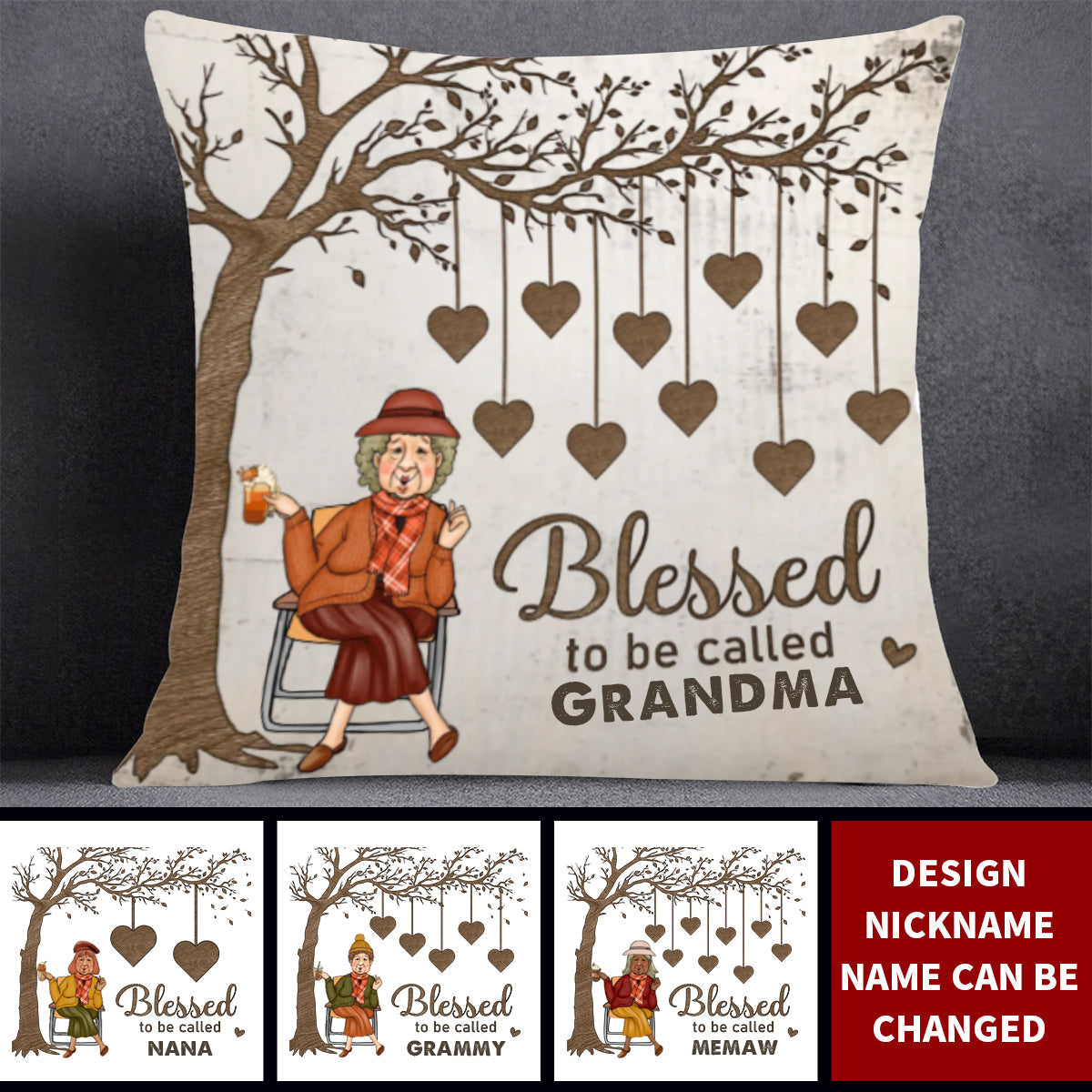 Personalized Pillow-Blessed To Be Called Nana