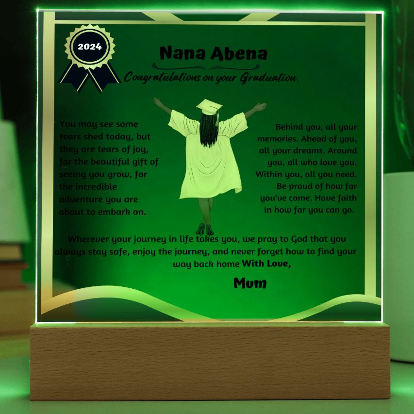 Personalized Shiny Acrylic Plaque for Graduation, The Unforgettable and Exclusive Keepsake