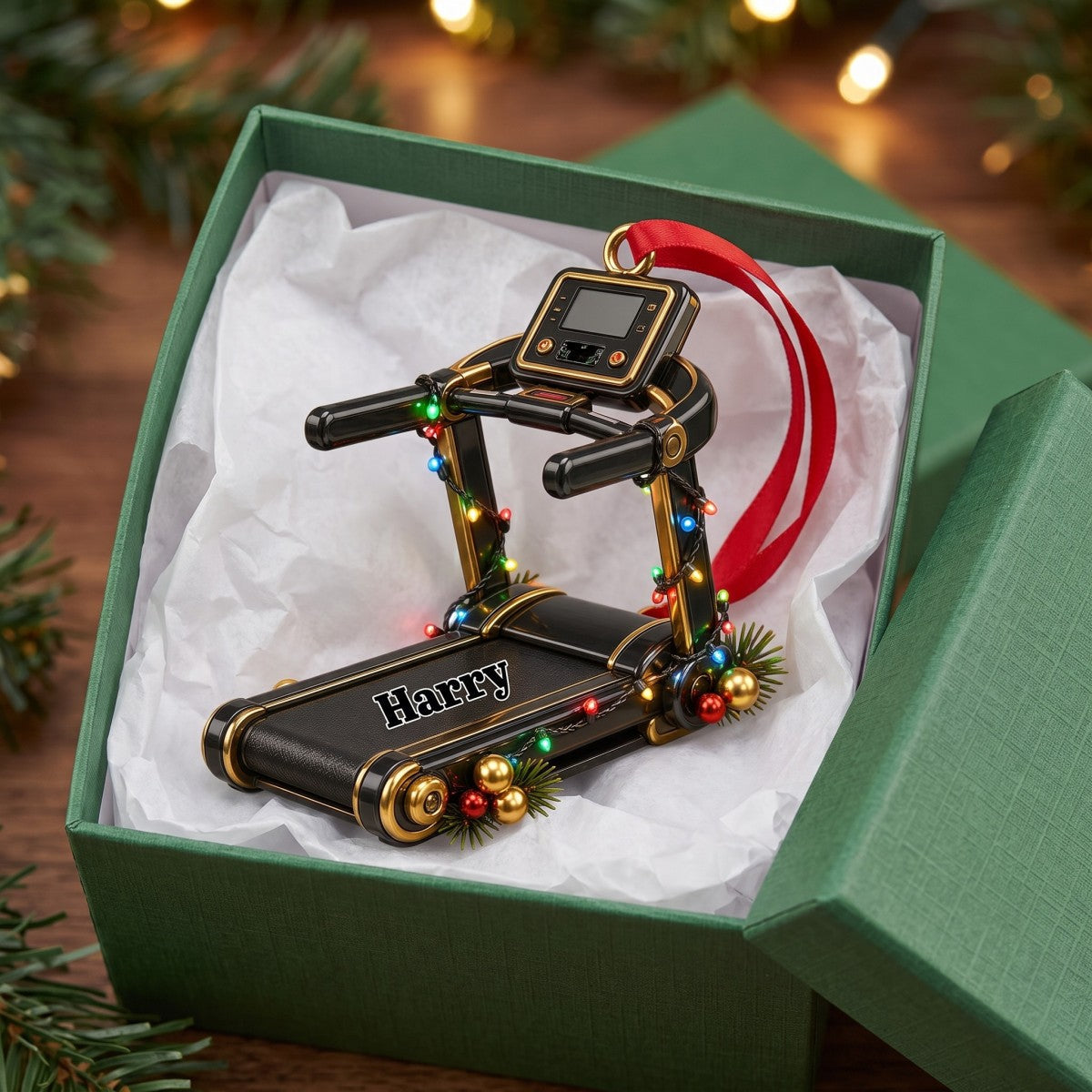Gym Equipment Personalized Fitness Gym Christmas Ornament