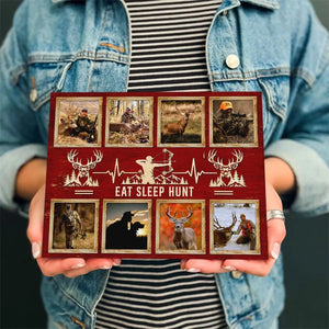 Personalized Deer Hunting Gift, Custom Hunting Photo Collage, Deer Hunter Gift, Hunting Gift for Dad, Hunter Wall Art