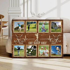 Personalized Golf Photo Collage Canvas for Dad, Custom Golf Gift, Golf Gifts for Dad, Golfer Gift, Golf Lover Gift, Golf Wall Art