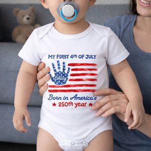 Personalized "My First 4th Of July" Baby Onesie – Gift For Newborns & Toddlers