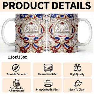 250th Anniversary Personalized Mug Gift For Patriots