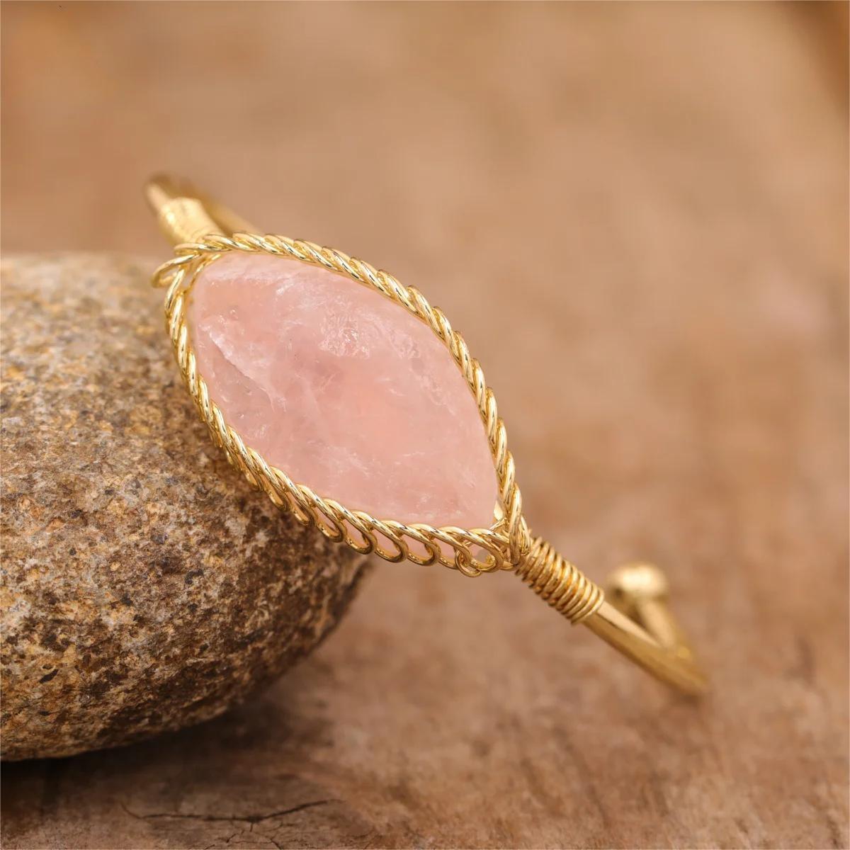 Elegant Amethyst Gold Cuff Bracelet For Her