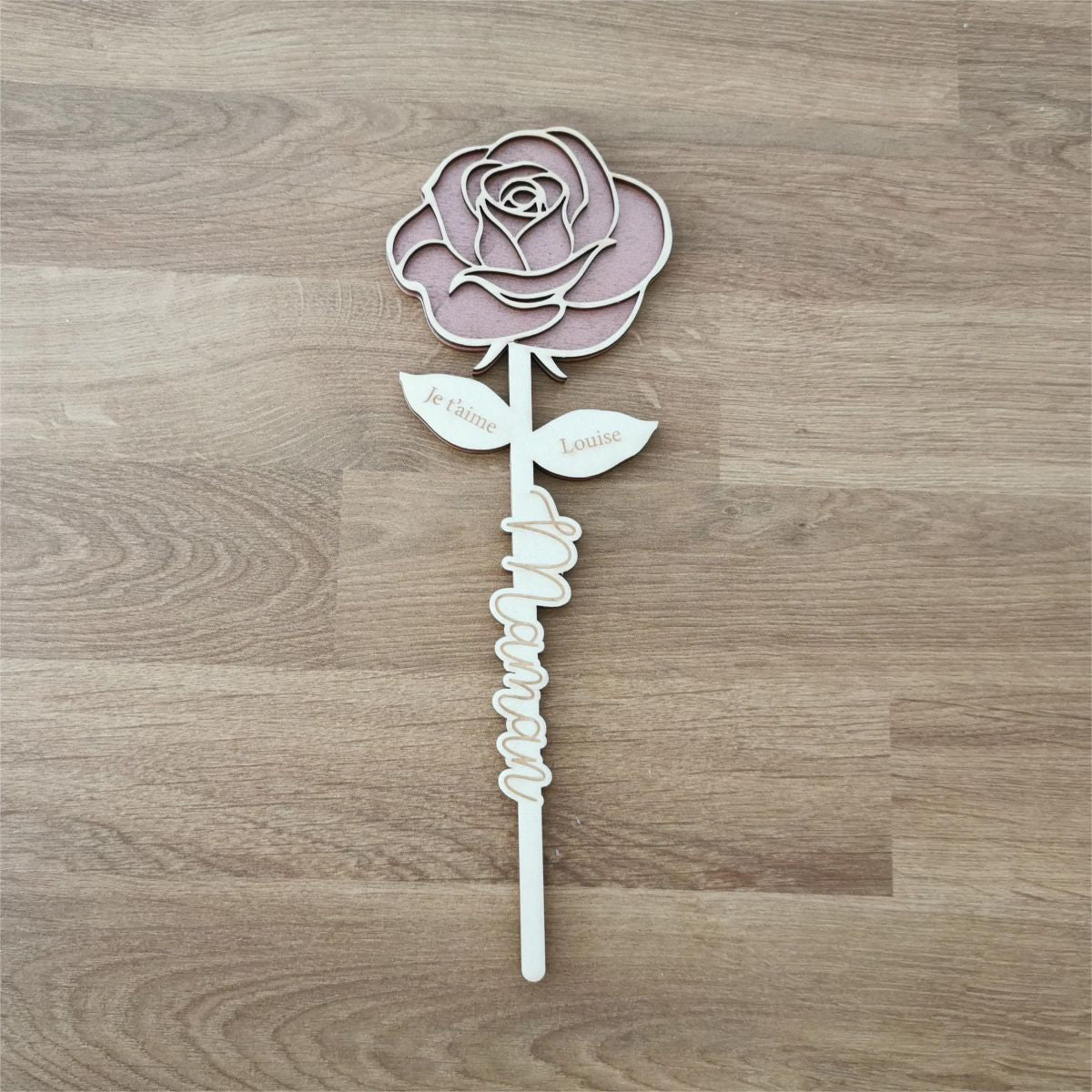 Personalized Double layer Eternal Wooden Flowers For Family