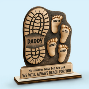 Your Footsteps Led Our Way - Family Personalized Custom Shaped 2-Layered Wooden Plaque