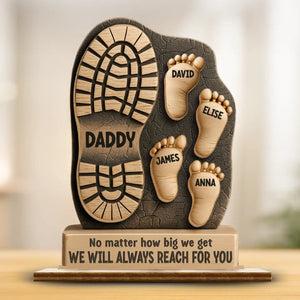 Your Footsteps Led Our Way - Family Personalized Custom Shaped 2-Layered Wooden Plaque