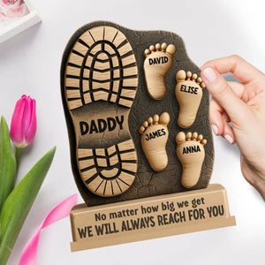 Your Footsteps Led Our Way - Family Personalized Custom Shaped 2-Layered Wooden Plaque
