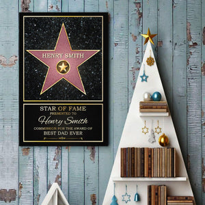 Personalized Star Of Fame, Best Mom, Best Dad Of The Year  Poster