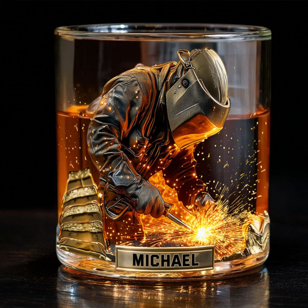 Strong Welder - Personalized Welder Whiskey Glass