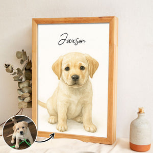 Watercolor Portraits Using Pet Photo Personalized Poster, Gift for Dogs, Cats Lovers