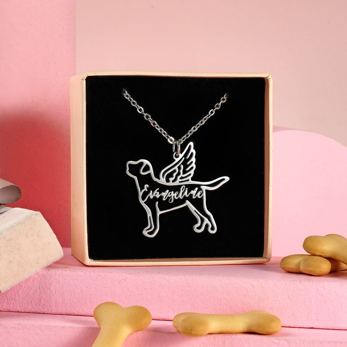 Engraved Name Personalized Dog Breed Charm Pet Memorial Necklace