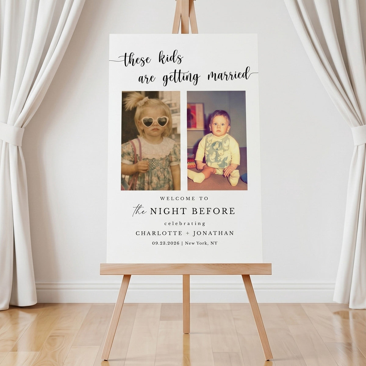 These Kids Are Getting Married - Wedding Rehearsal Dinner Welcome Sign - Personalized Poster