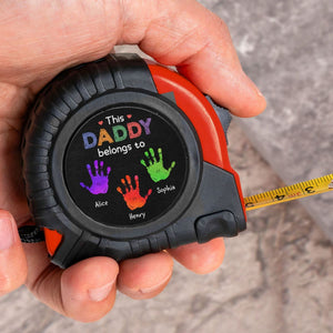 This Grandpa Daddy Belongs To-Personalized Tape Measure