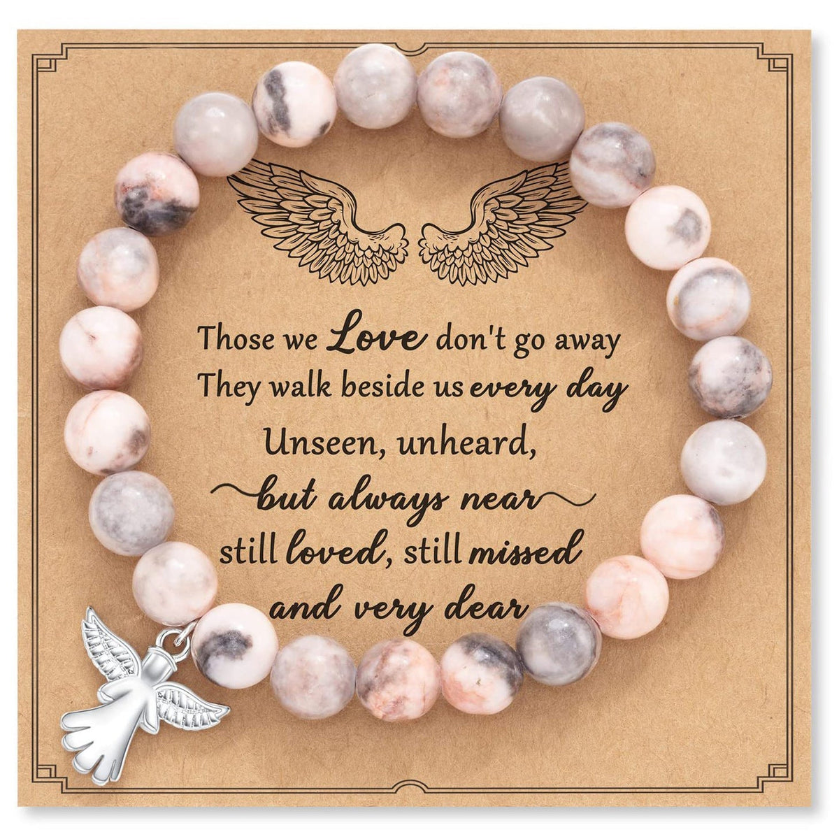 Hand Woven Bracelet With Gift Card, Healing Crystal Bracelet Mother's Day Gift