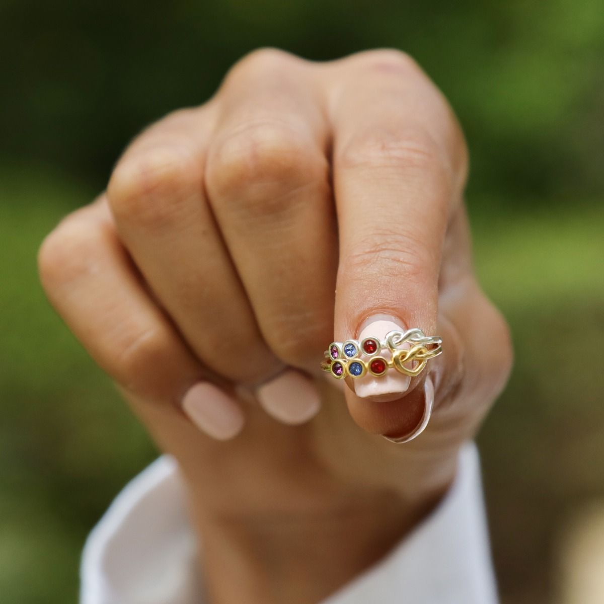 Ties of The Heart Personalized Birthstone Ring