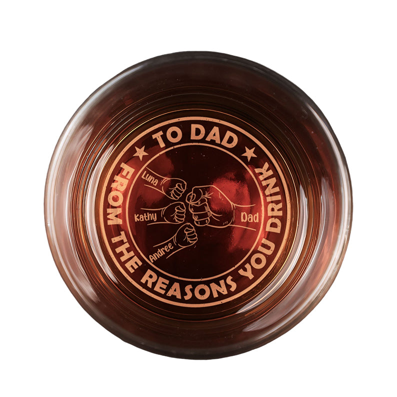 Personalized Engraved Beer Cup - To Dad From The Reasons You Drink - barods