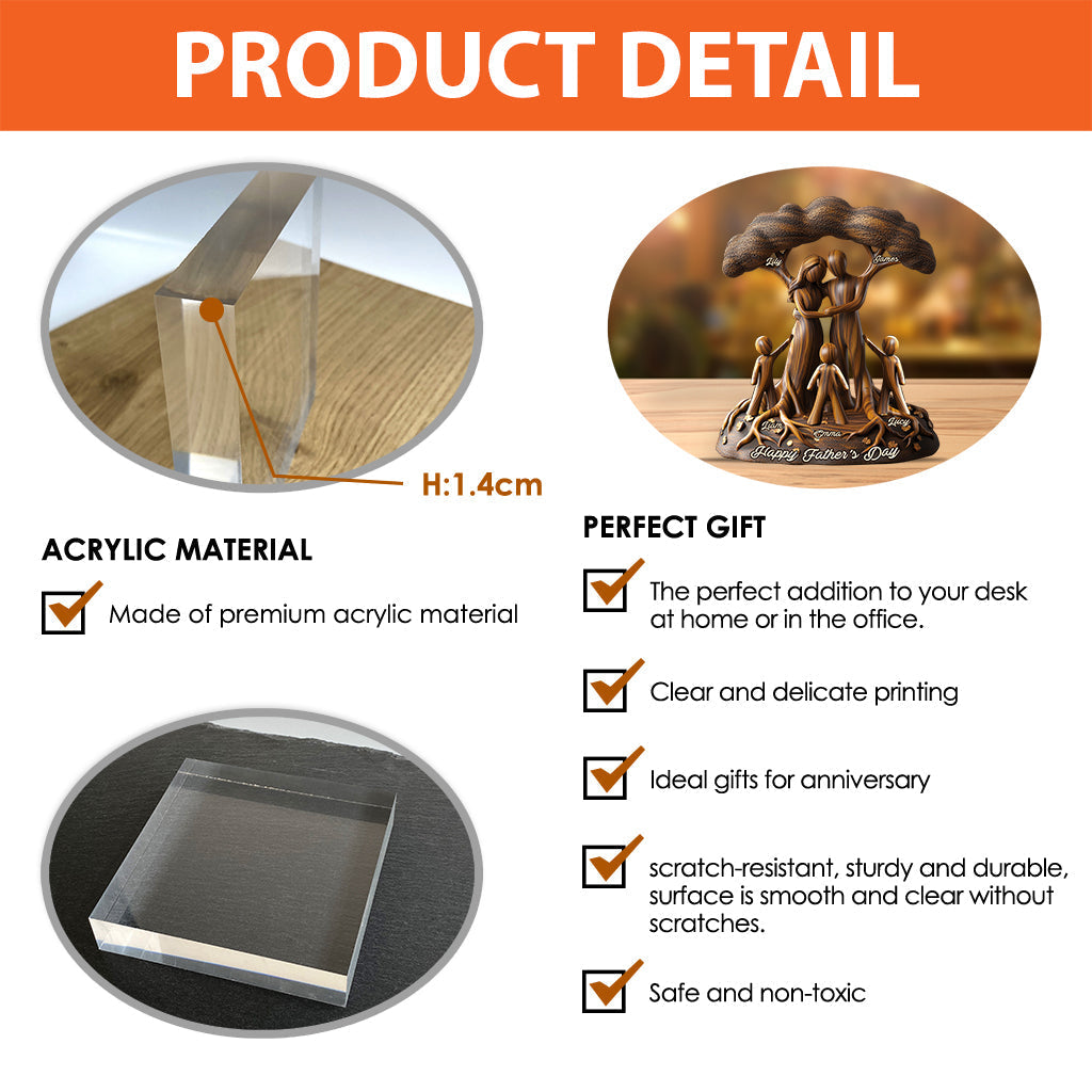 To Us You're The World - Personalized Family Custom Shaped Acrylic Plaque