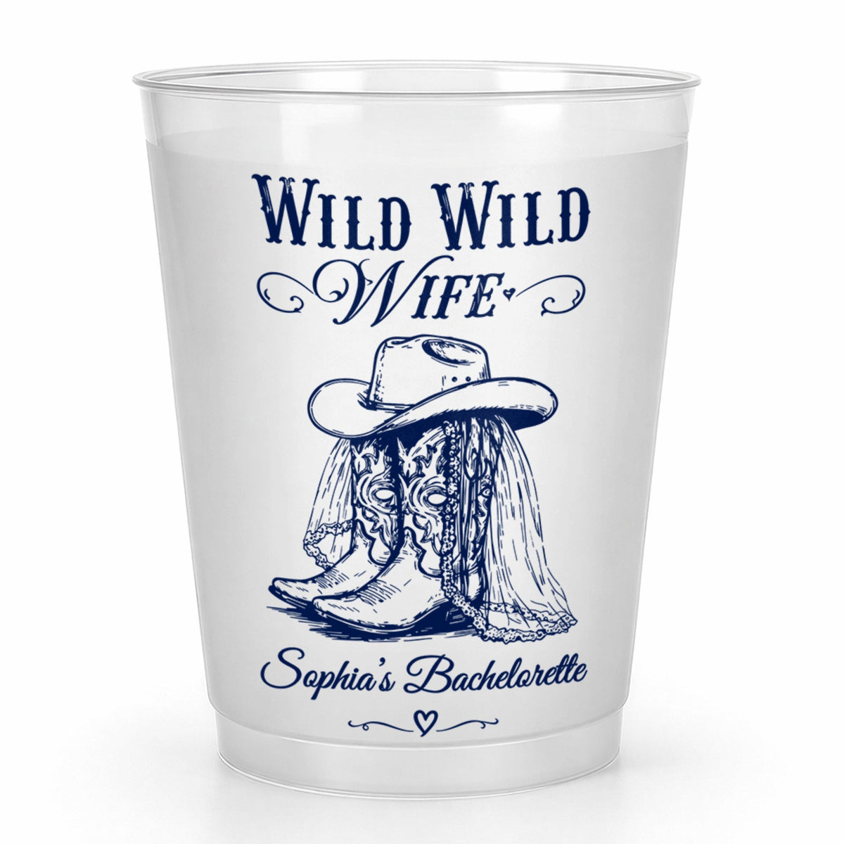 Wild Wild Wife, Personalized Frosted Cups, Gift For Bride and Bestie
