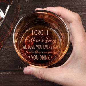 We Love You Every Day - Personalized Whiskey Glass With Photo