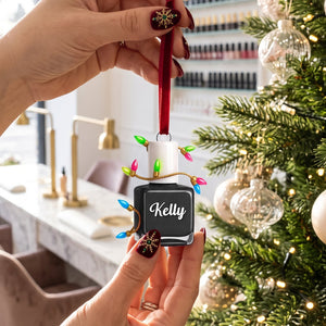 Nail Polish Christmas Acrylic Ornament - Personalized Gift For Nail Artist