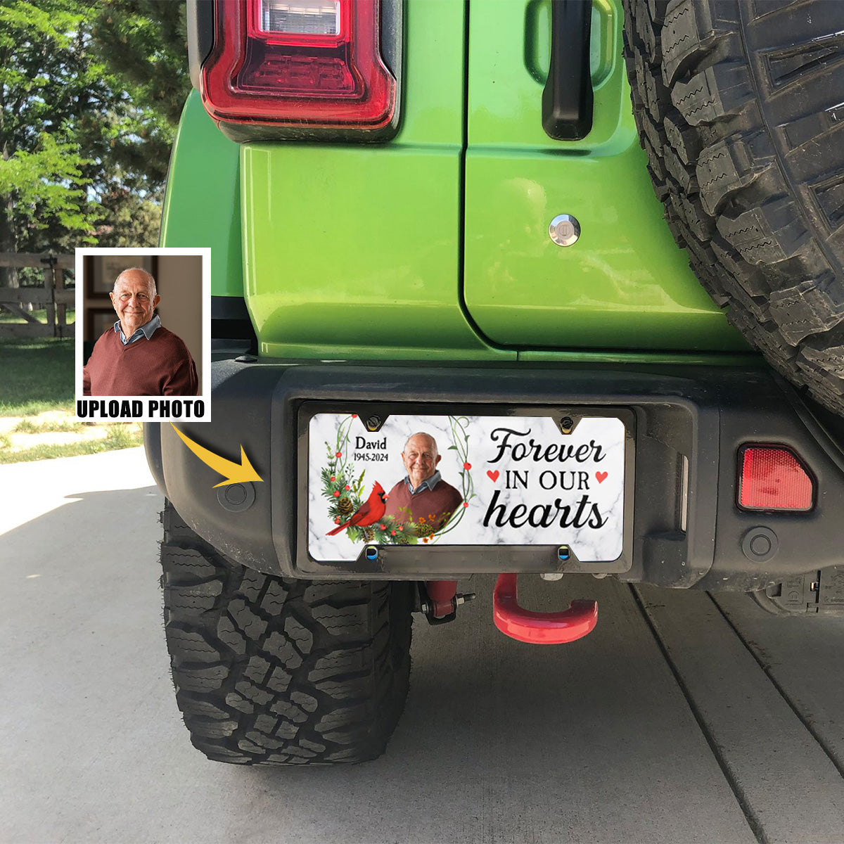 Personalized Photo License Plate - Forever In Our Hearts