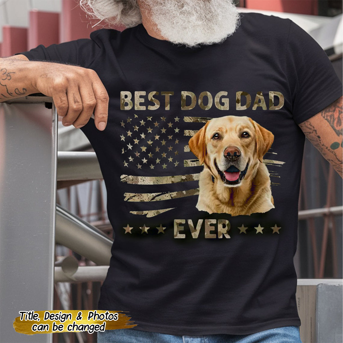 Custom Photo Ultimate Dog Dad - Pet Personalized Custom Unisex T-shirt - Father's Day Gift