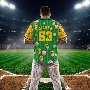 Custom Photo Baseball Jersey – Personalized Sport Lovers Shirt With Team Name