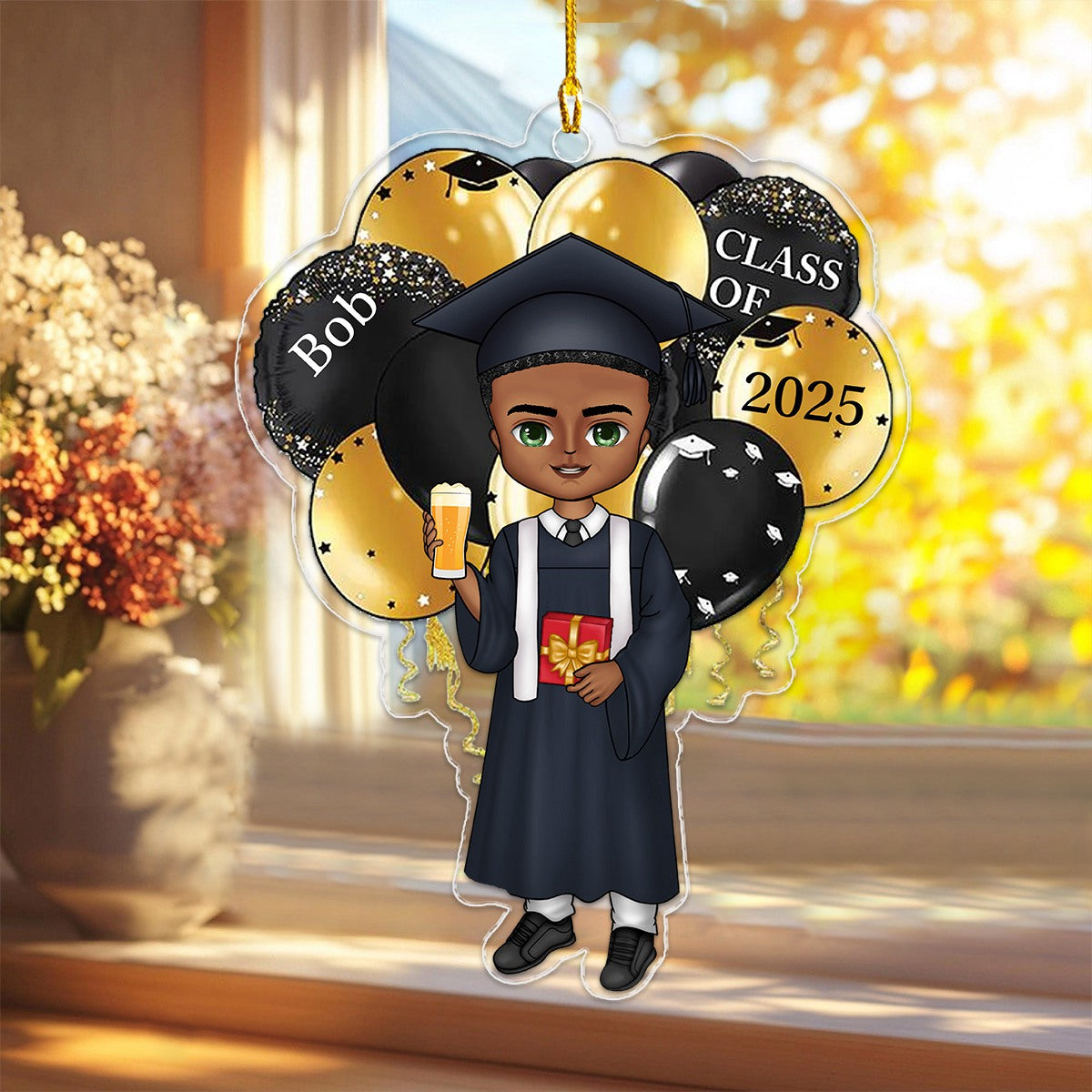 Personalized Acrylic Ornament - Graduation Memory Hanger With Your Photo - Gift For Friends, Children