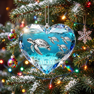 Sea Turtle Mom Personalized Acrylic Car Hanger Ornament