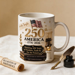 America 250th Anniversary Patriotic Coffee Cup – Personalized History Teacher Mom Mug