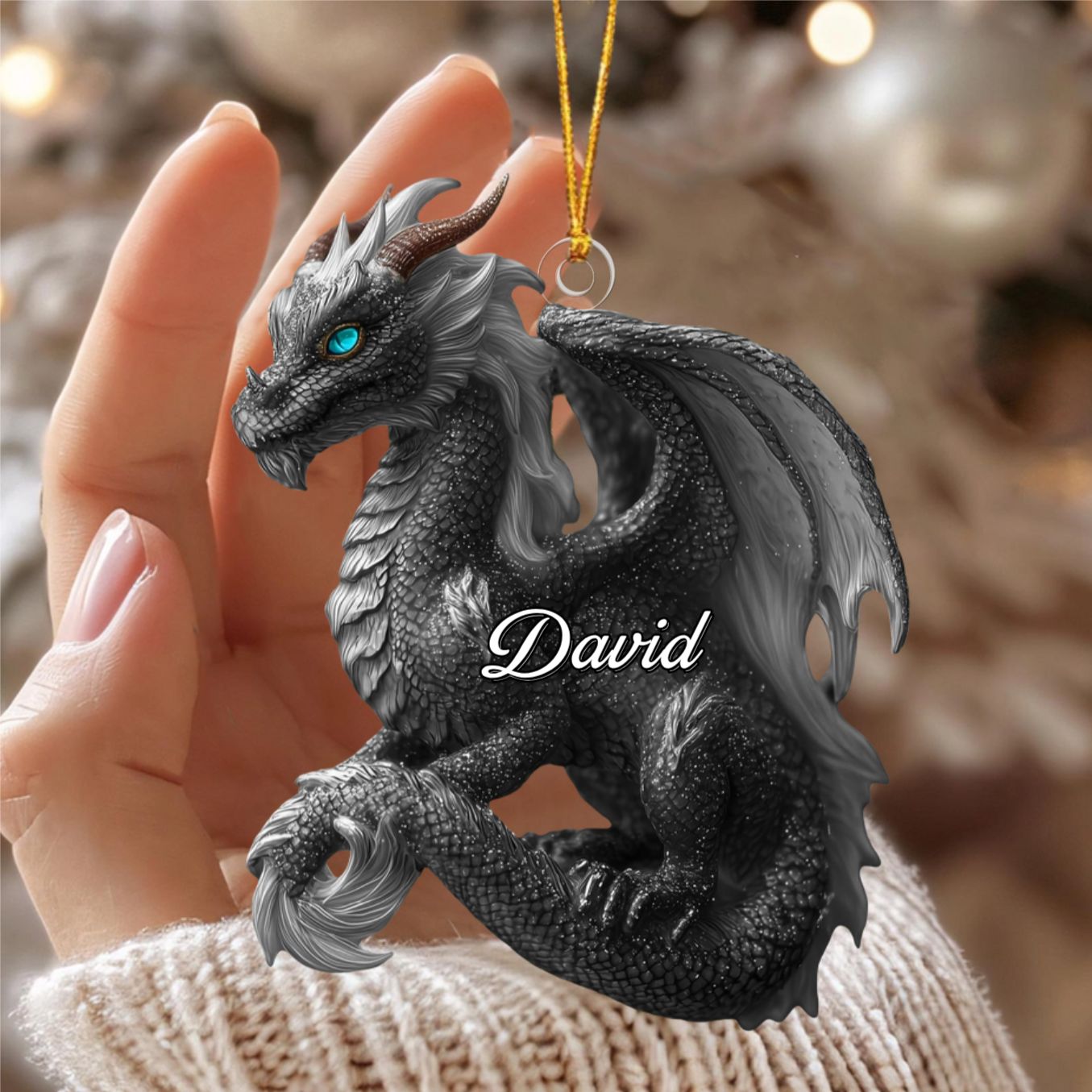 Mystic Dragon Ornament, Personalized Ornament For Dragon Lovers