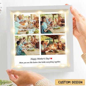 Personalized Custom Photo Frame with Text Shadow Light Box
