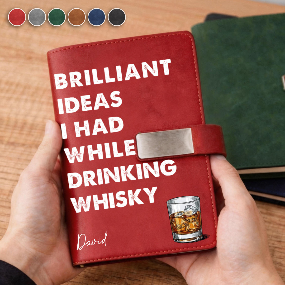 Brilliant Ideas I Had While Drinking Bourbon, Wine, Whiskey, Custom Drink - Personalized Notebook Set