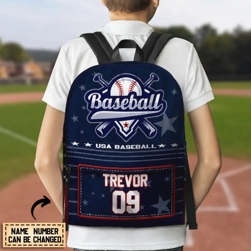 Baseball Personalized Premium Kids Backpack Back To School Gift