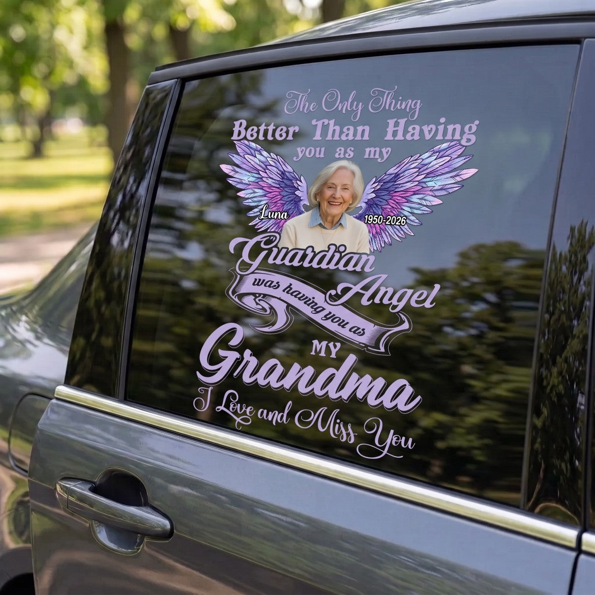 Memorial Gift For Loss Of Loved One – Personalized Decal "I Love And Miss You Mom"