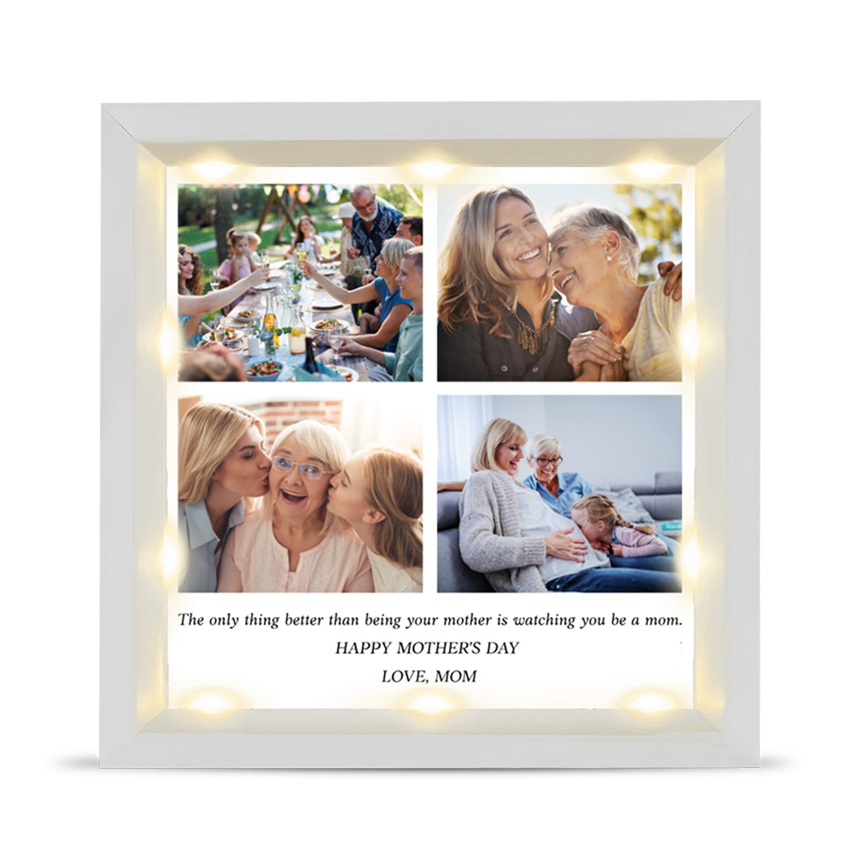 Personalized Custom Photo Frame with Text Shadow Light Box