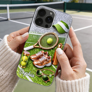 Game Set Match - Personalized Clear Phone Case, Gift For Tennis Lovers