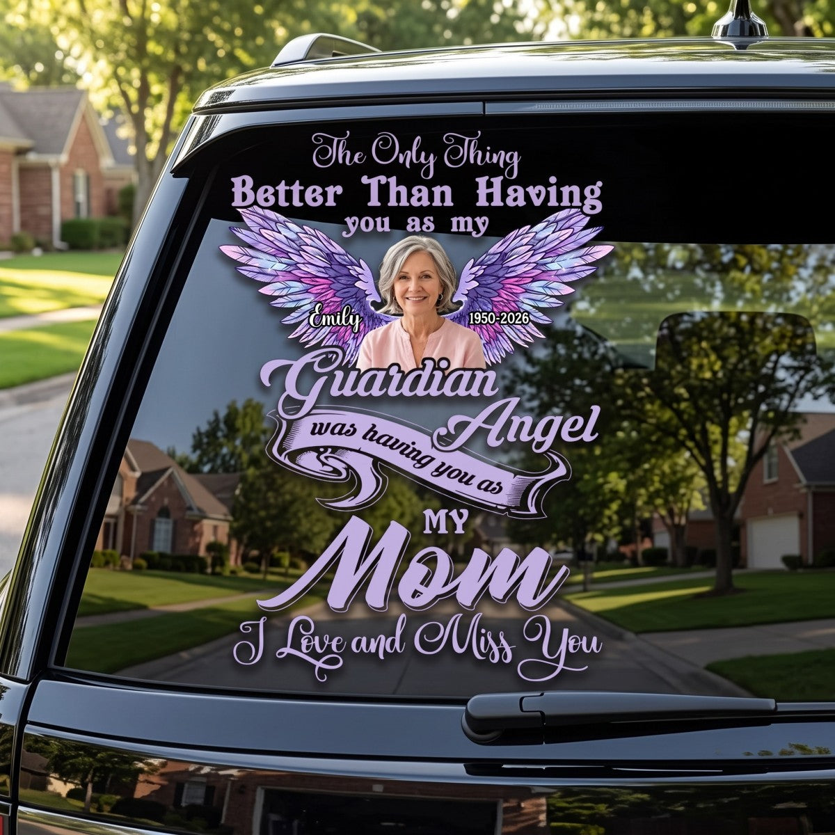 Memorial Gift For Loss Of Loved One – Personalized Decal "I Love And Miss You Mom"
