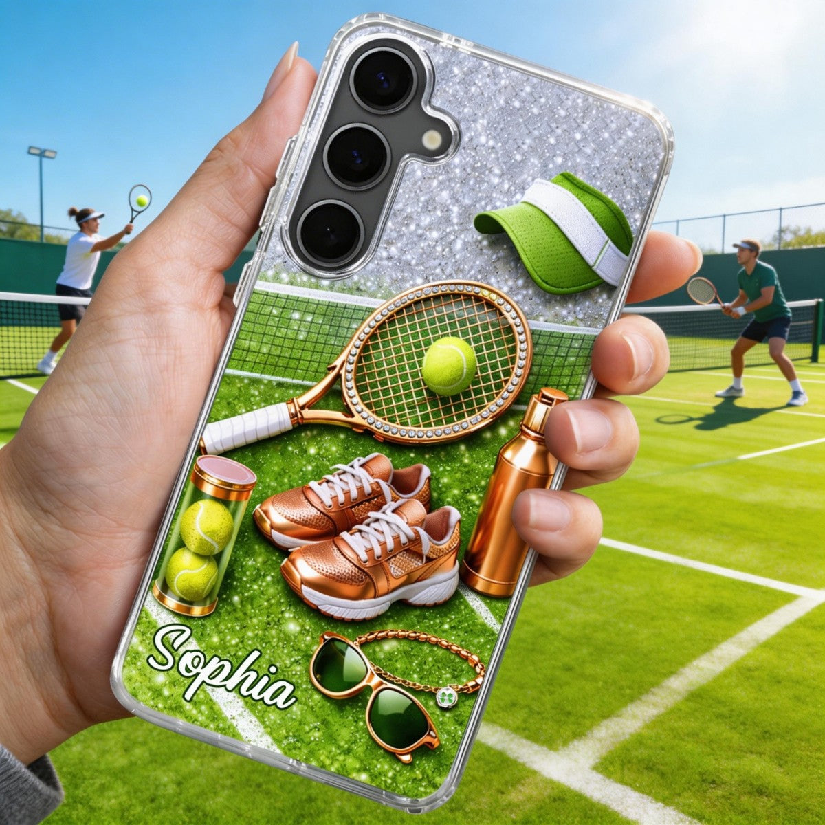 Game Set Match - Personalized Clear Phone Case, Gift For Tennis Lovers