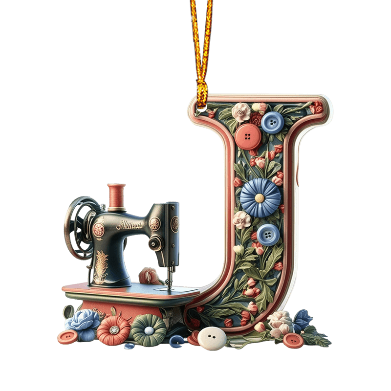Beautiful Sewing Letter Shaped Ornament