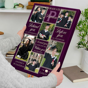 Personalized Graduation Photo Canvas Poster, Custom Senior Photo Wall Art, Graduation Gift For Him Her