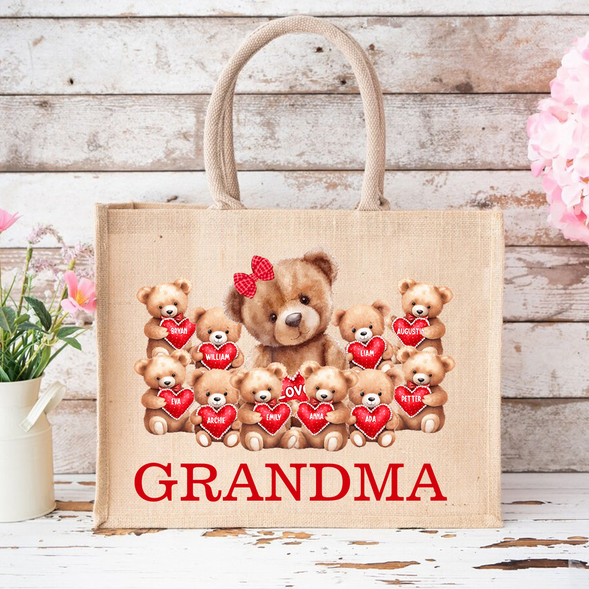 CafePress Oma Bear Grandma Gift Tote Bag - Natural Canvas Reusable Shopping Bag, Two Sizes Available