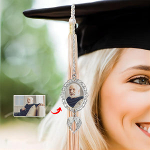 Personalized Graduation Cap Decoration Memorial Photo Tassel Wings Charm