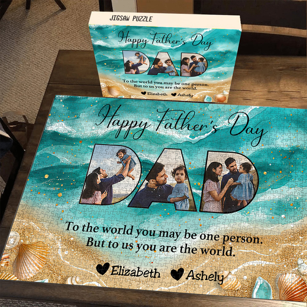 Father - To Me You Are The World - Personalized Puzzles