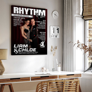 Personalized Dancer Couple Magazine Cover Canvas, Dance Soulmates Keepsake, Ballroom Dancer Gift,Couple Gift Ideas