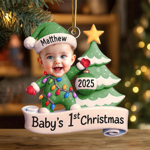 Baby's First Christmas - Personalized Custom Photo Acrylic Ornament