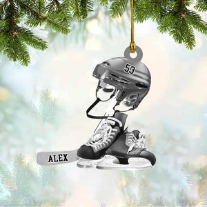 Personalized Ice Hockey Ornament, Gift For Ice Hockey Players