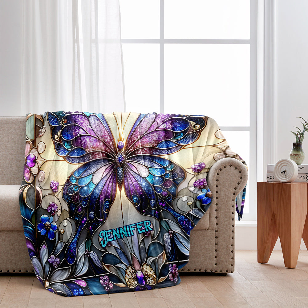 Beautiful Butterfly - Personalized Butterfly Blanket