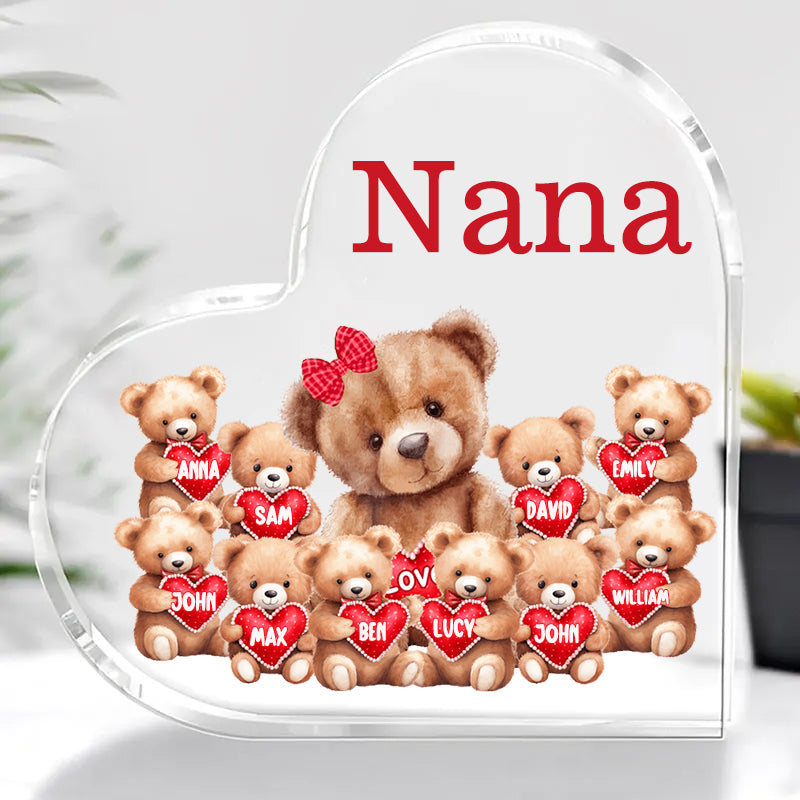 Personalized Mama Bear With Little Kids Acrylic Plaque